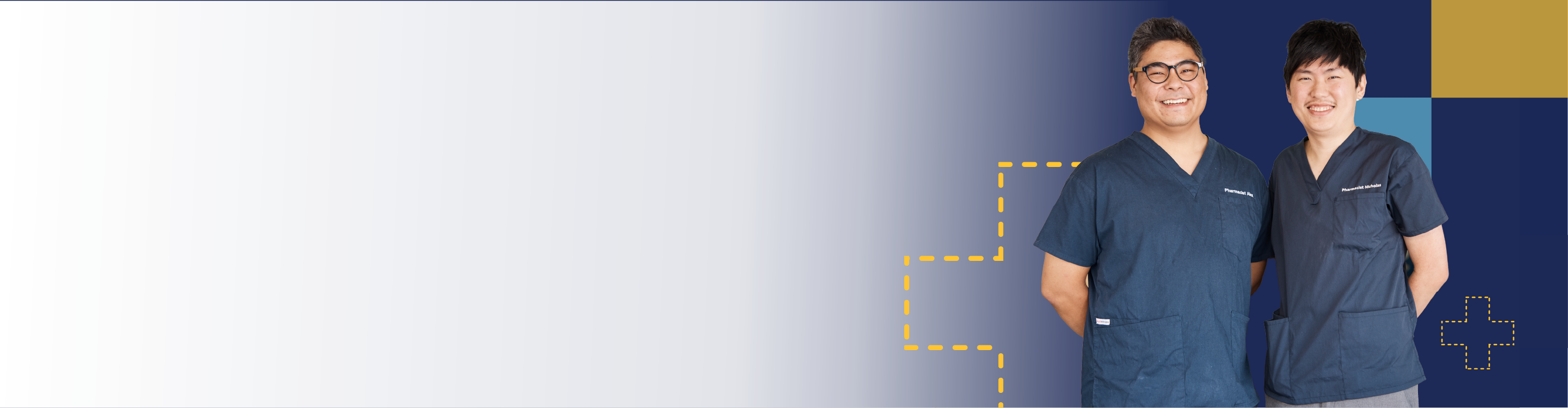 Happy pharmacist background image